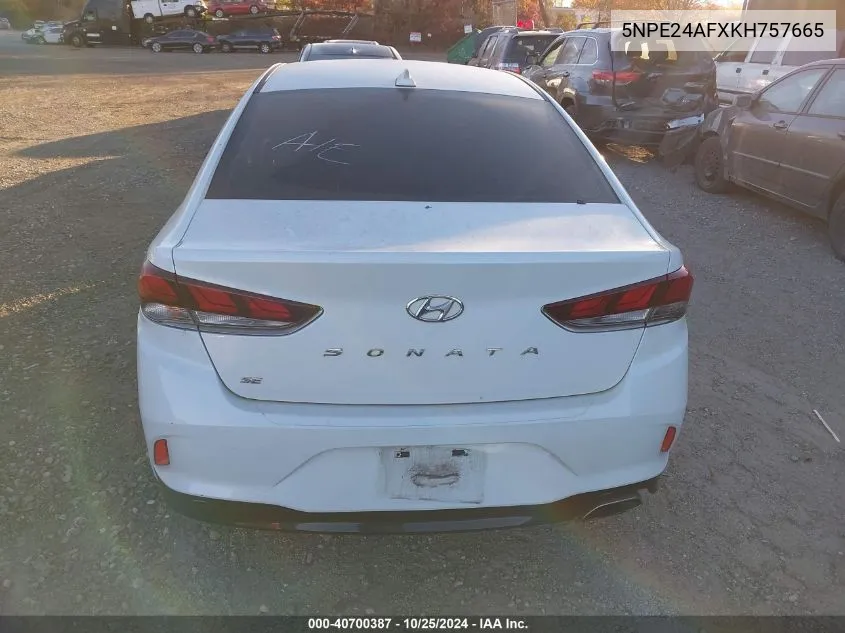 2019 Hyundai Sonata Se VIN: 5NPE24AFXKH757665 Lot: 40700387