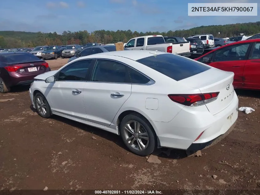 2019 Hyundai Sonata Sel VIN: 2NTE34AF5KH790067 Lot: 40702851