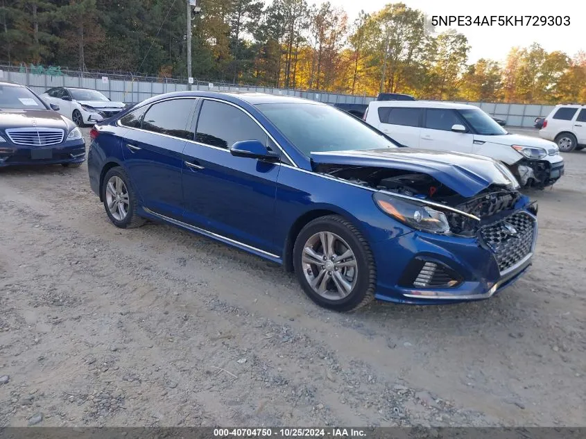 2019 Hyundai Sonata Sport VIN: 5NPE34AF5KH729303 Lot: 40704750