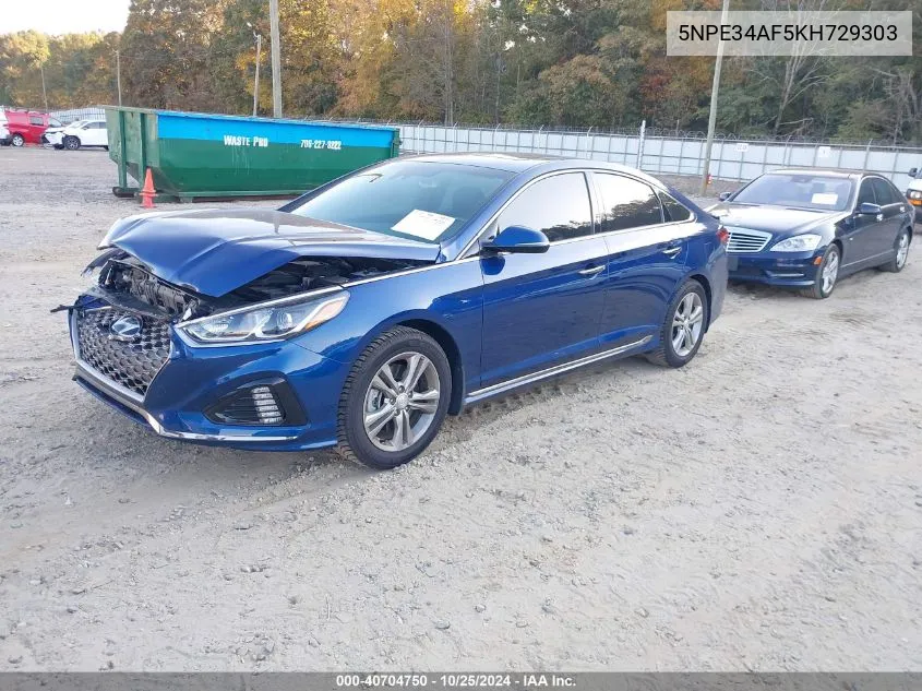 2019 Hyundai Sonata Sport VIN: 5NPE34AF5KH729303 Lot: 40704750