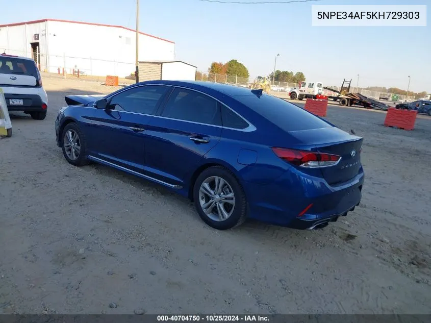 2019 Hyundai Sonata Sport VIN: 5NPE34AF5KH729303 Lot: 40704750