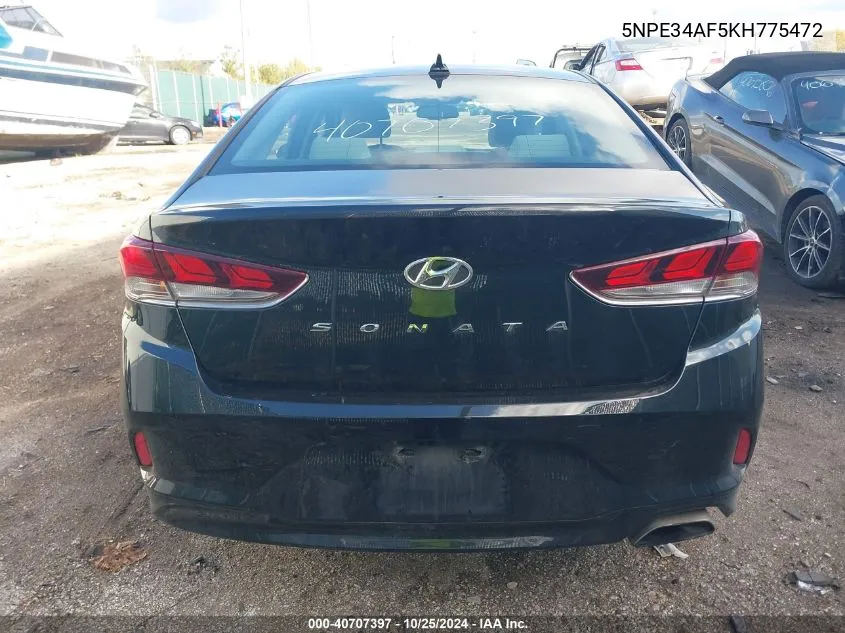 2019 Hyundai Sonata Sel VIN: 5NPE34AF5KH775472 Lot: 40707397