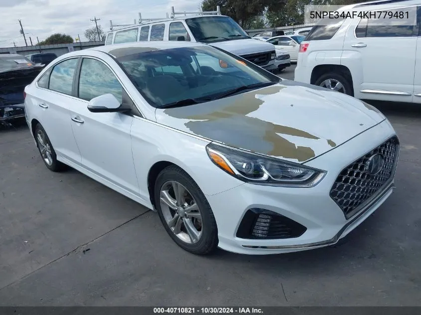 2019 Hyundai Sonata Sel VIN: 5NPE34AF4KH779481 Lot: 40710821