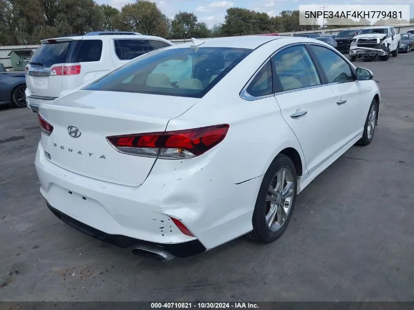 2019 Hyundai Sonata Sel VIN: 5NPE34AF4KH779481 Lot: 40710821