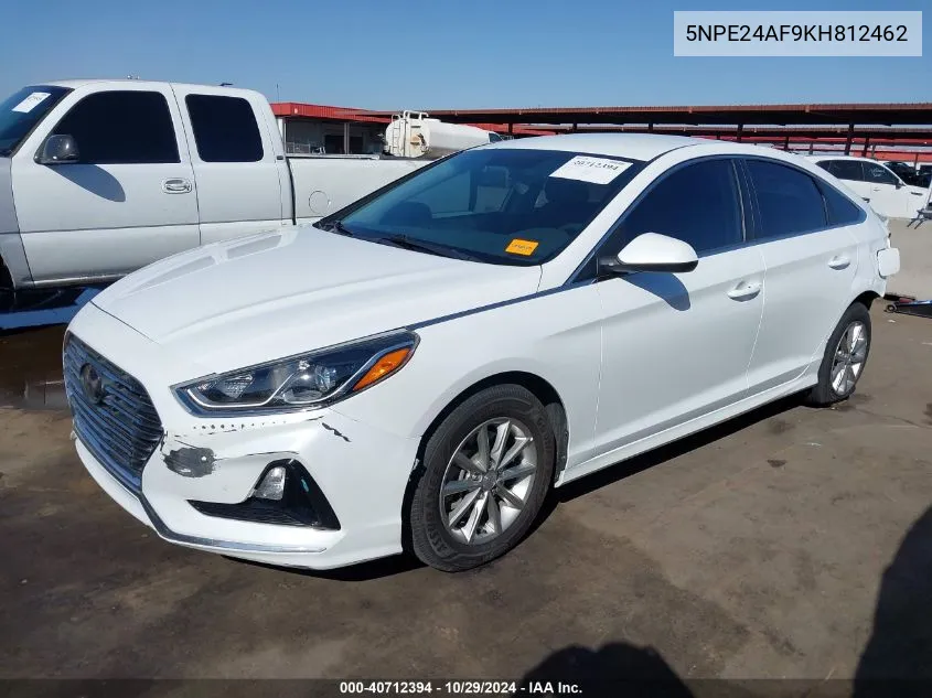 2019 Hyundai Sonata Se VIN: 5NPE24AF9KH812462 Lot: 40712394