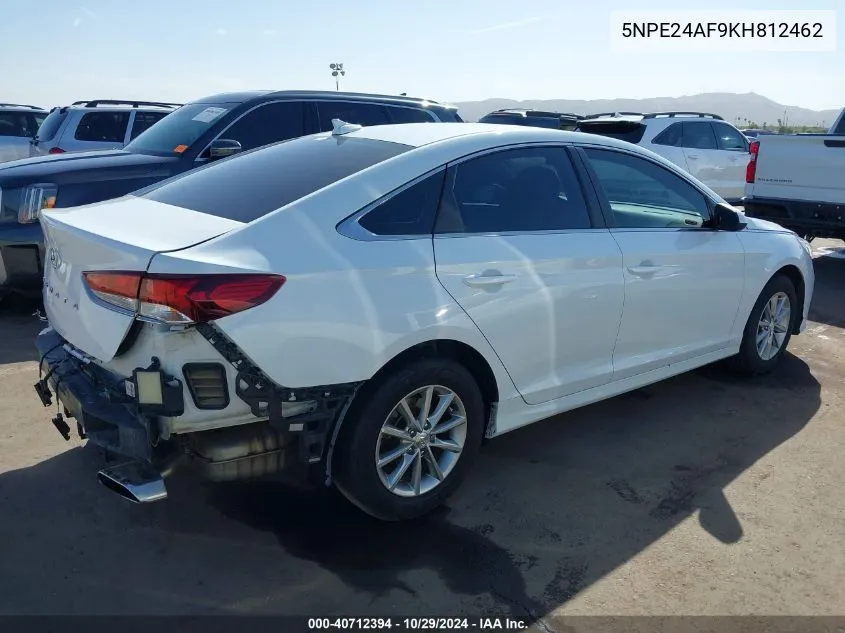 2019 Hyundai Sonata Se VIN: 5NPE24AF9KH812462 Lot: 40712394