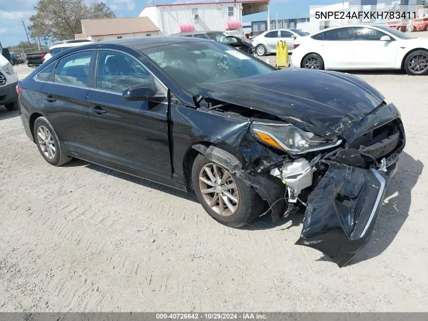 2019 Hyundai Sonata Se VIN: 5NPE24AFXKH783411 Lot: 40726642