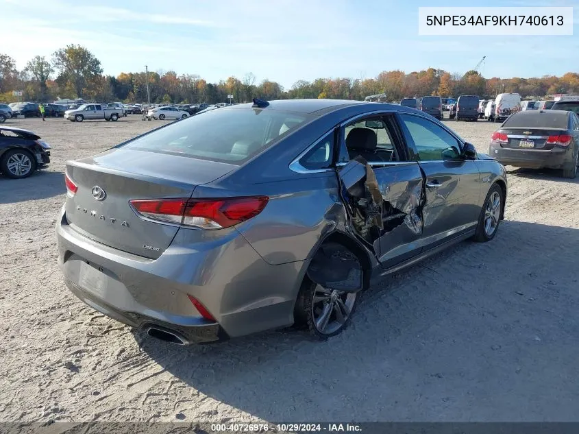 2019 Hyundai Sonata Limited VIN: 5NPE34AF9KH740613 Lot: 40726976