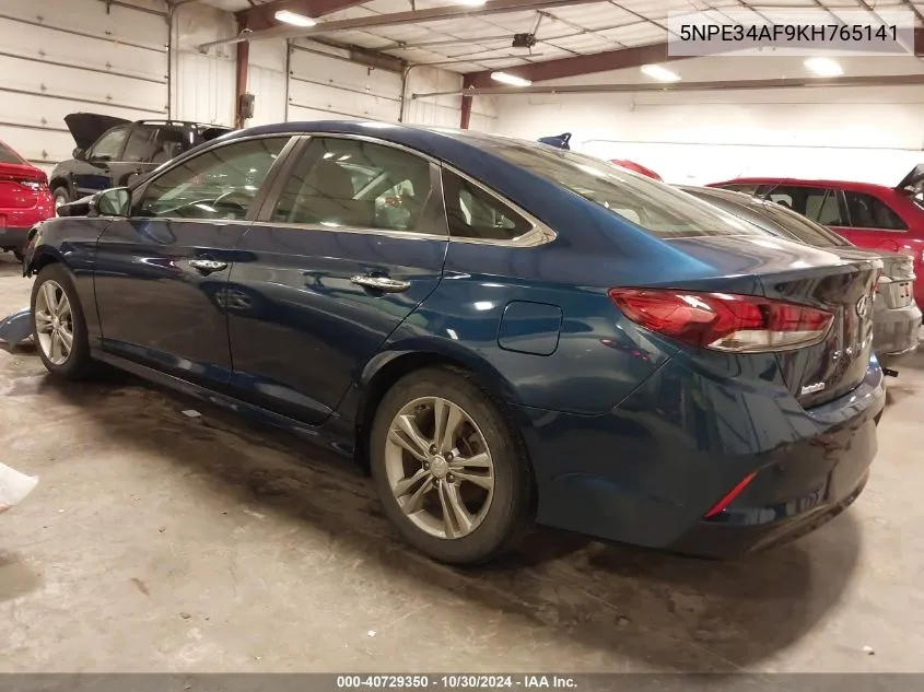 2019 Hyundai Sonata Sel VIN: 5NPE34AF9KH765141 Lot: 40729350