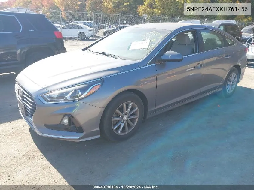 2019 Hyundai Sonata Se VIN: 5NPE24AFXKH761456 Lot: 40730134