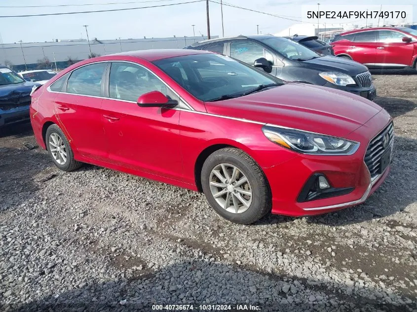 2019 Hyundai Sonata Se VIN: 5NPE24AF9KH749170 Lot: 40736674