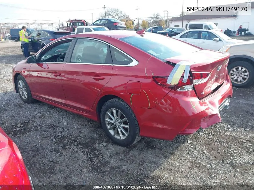 2019 Hyundai Sonata Se VIN: 5NPE24AF9KH749170 Lot: 40736674