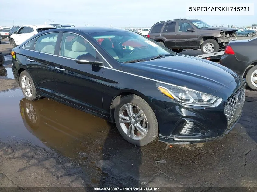 2019 Hyundai Sonata Limited/Sel/Sport VIN: 5NPE34AF9KH745231 Lot: 40743007