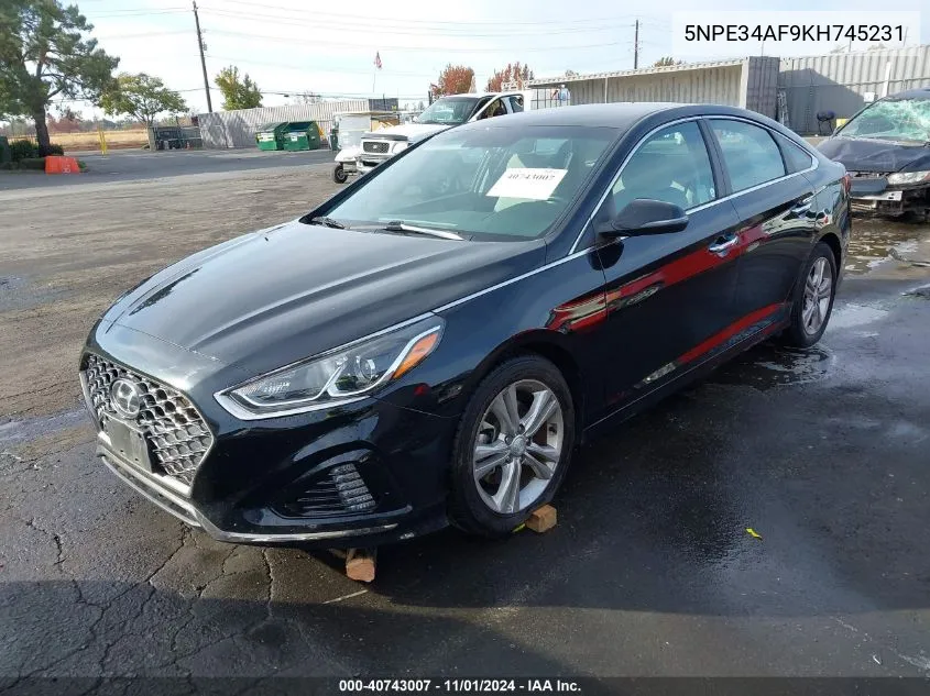 2019 Hyundai Sonata Limited/Sel/Sport VIN: 5NPE34AF9KH745231 Lot: 40743007