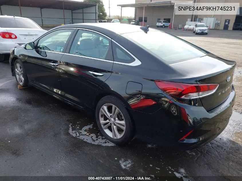 2019 Hyundai Sonata Limited/Sel/Sport VIN: 5NPE34AF9KH745231 Lot: 40743007