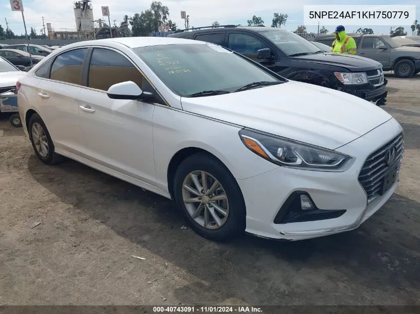 2019 Hyundai Sonata Se VIN: 5NPE24AF1KH750779 Lot: 40743091