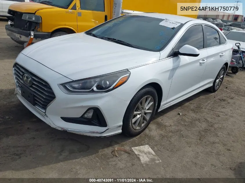 2019 Hyundai Sonata Se VIN: 5NPE24AF1KH750779 Lot: 40743091