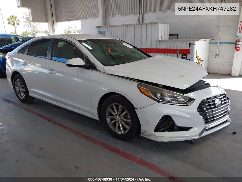 2019 Hyundai Sonata Se VIN: 5NPE24AFXKH747282 Lot: 40748938