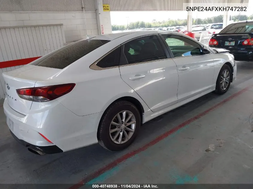 2019 Hyundai Sonata Se VIN: 5NPE24AFXKH747282 Lot: 40748938