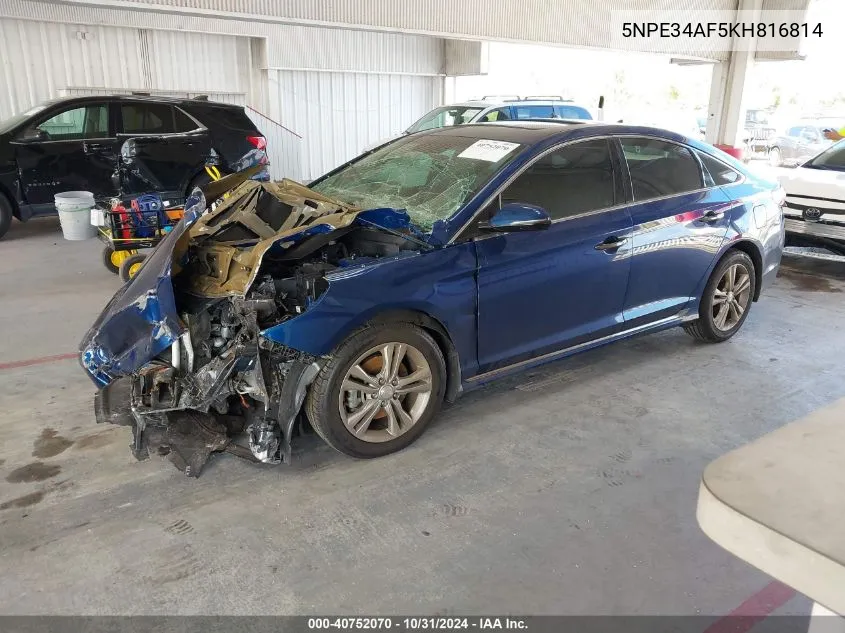 2019 Hyundai Sonata Sport VIN: 5NPE34AF5KH816814 Lot: 40752070