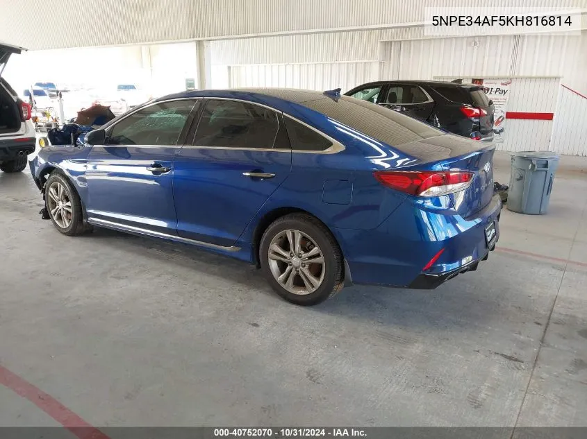 2019 Hyundai Sonata Sport VIN: 5NPE34AF5KH816814 Lot: 40752070