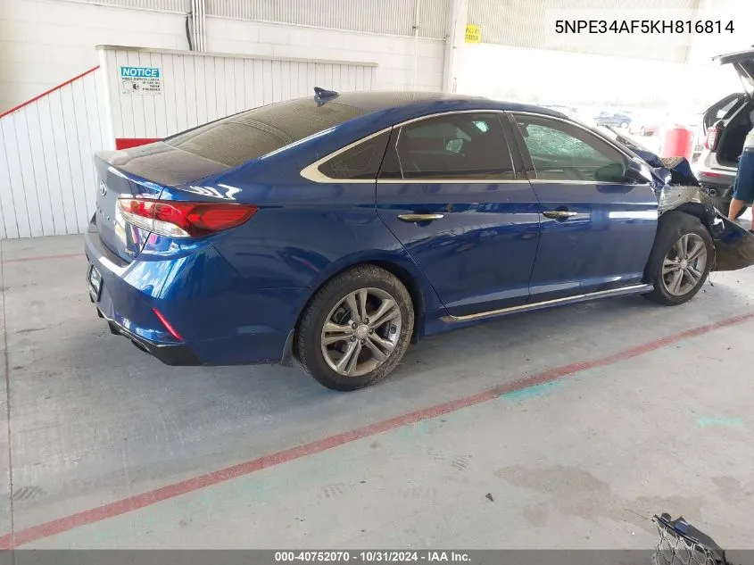 2019 Hyundai Sonata Sport VIN: 5NPE34AF5KH816814 Lot: 40752070