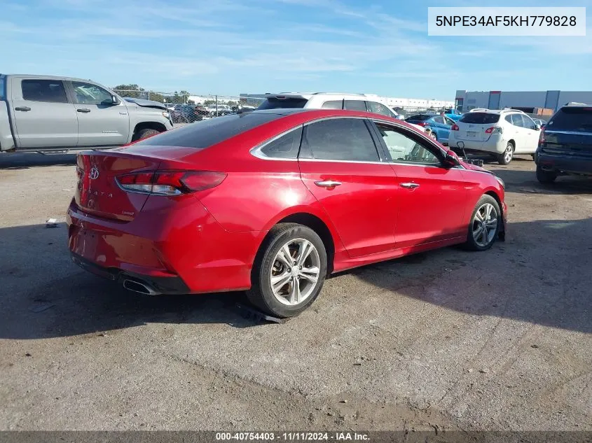 2019 Hyundai Sonata Limited VIN: 5NPE34AF5KH779828 Lot: 40754403