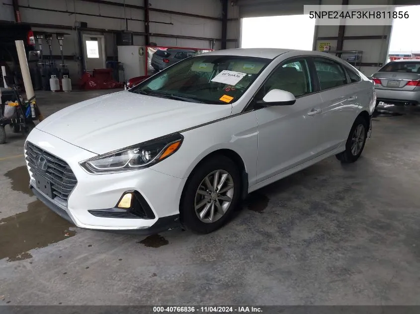 2019 Hyundai Sonata Se VIN: 5NPE24AF3KH811856 Lot: 40766836