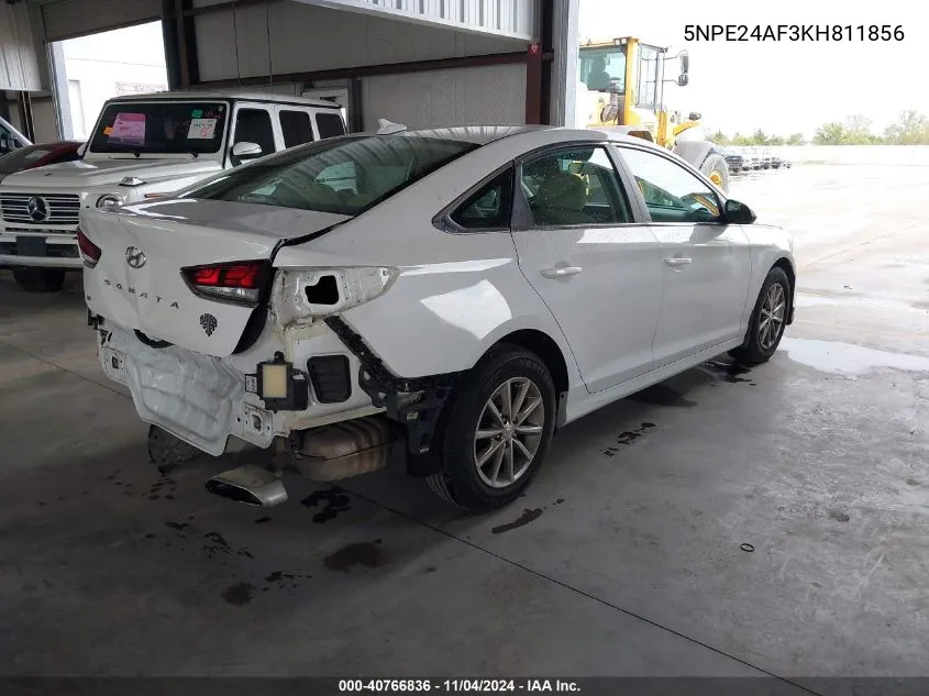 2019 Hyundai Sonata Se VIN: 5NPE24AF3KH811856 Lot: 40766836