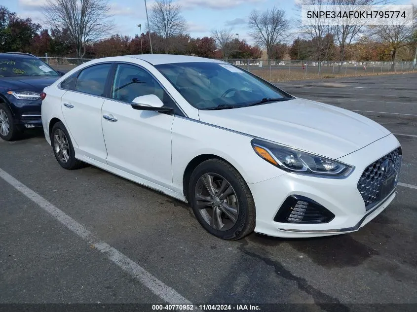 2019 Hyundai Sonata Sel VIN: 5NPE34AF0KH795774 Lot: 40770952