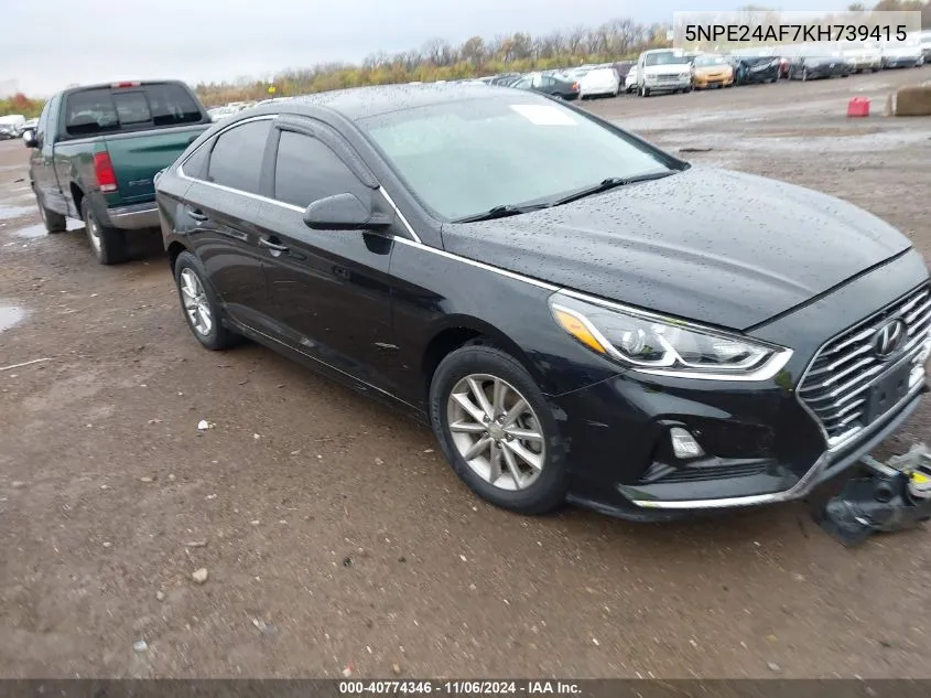 2019 Hyundai Sonata Se VIN: 5NPE24AF7KH739415 Lot: 40774346