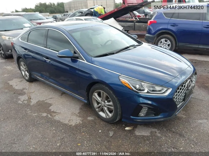 2019 Hyundai Sonata Sport VIN: 5NPE34AF3KH744320 Lot: 40777391