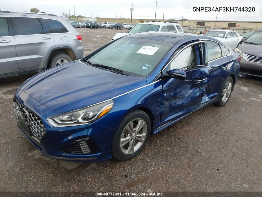 2019 Hyundai Sonata Sport VIN: 5NPE34AF3KH744320 Lot: 40777391