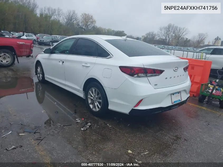 2019 Hyundai Sonata Se VIN: 5NPE24AFXKH741756 Lot: 40777530