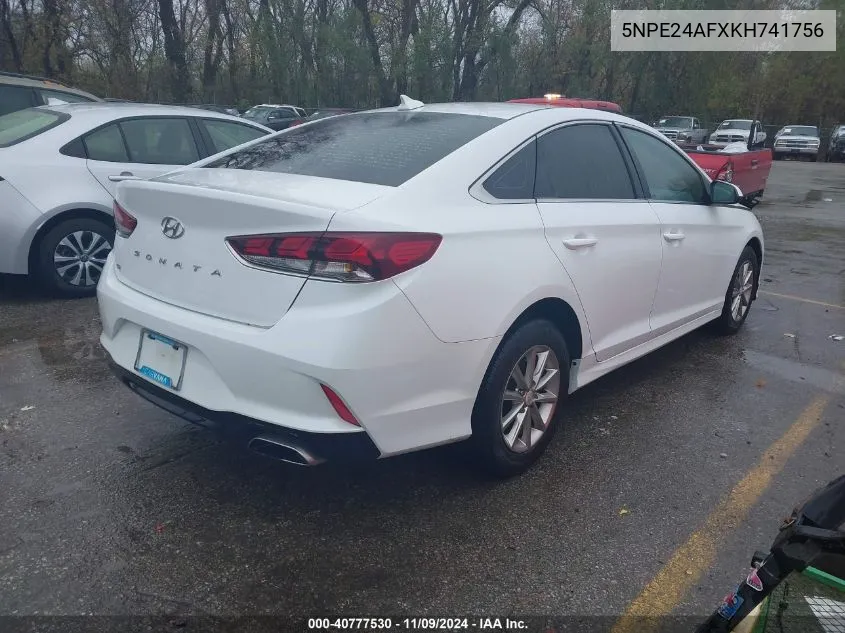 2019 Hyundai Sonata Se VIN: 5NPE24AFXKH741756 Lot: 40777530