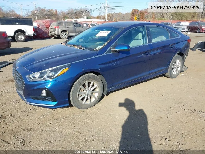 2019 Hyundai Sonata Se VIN: 5NPE24AF9KH797929 Lot: 40793152