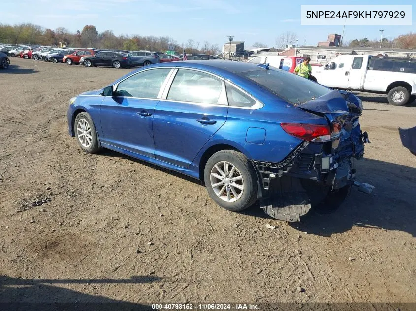 2019 Hyundai Sonata Se VIN: 5NPE24AF9KH797929 Lot: 40793152