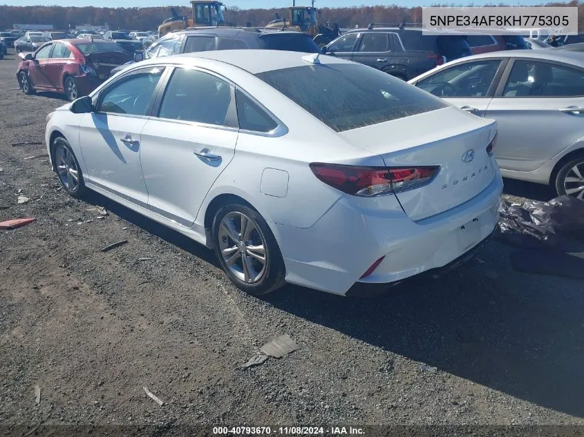 2019 Hyundai Sonata Sel VIN: 5NPE34AF8KH775305 Lot: 40793670