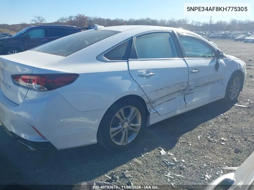 2019 Hyundai Sonata Sel VIN: 5NPE34AF8KH775305 Lot: 40793670