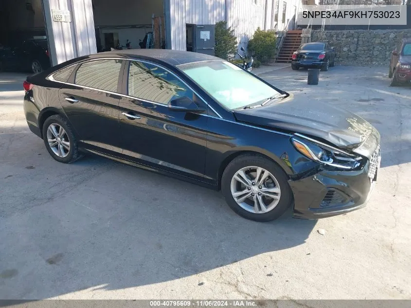 2019 Hyundai Sonata Sel VIN: 5NPE34AF9KH753023 Lot: 40795609