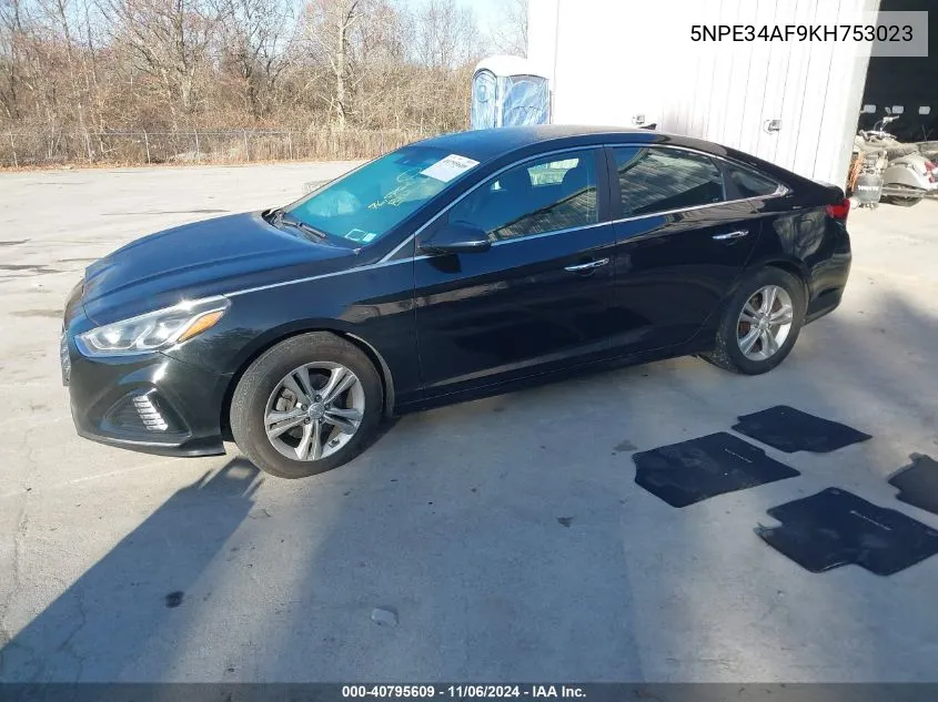 2019 Hyundai Sonata Sel VIN: 5NPE34AF9KH753023 Lot: 40795609