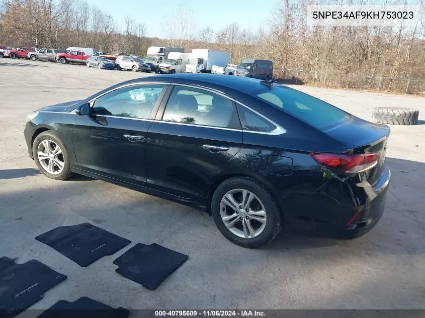 2019 Hyundai Sonata Sel VIN: 5NPE34AF9KH753023 Lot: 40795609