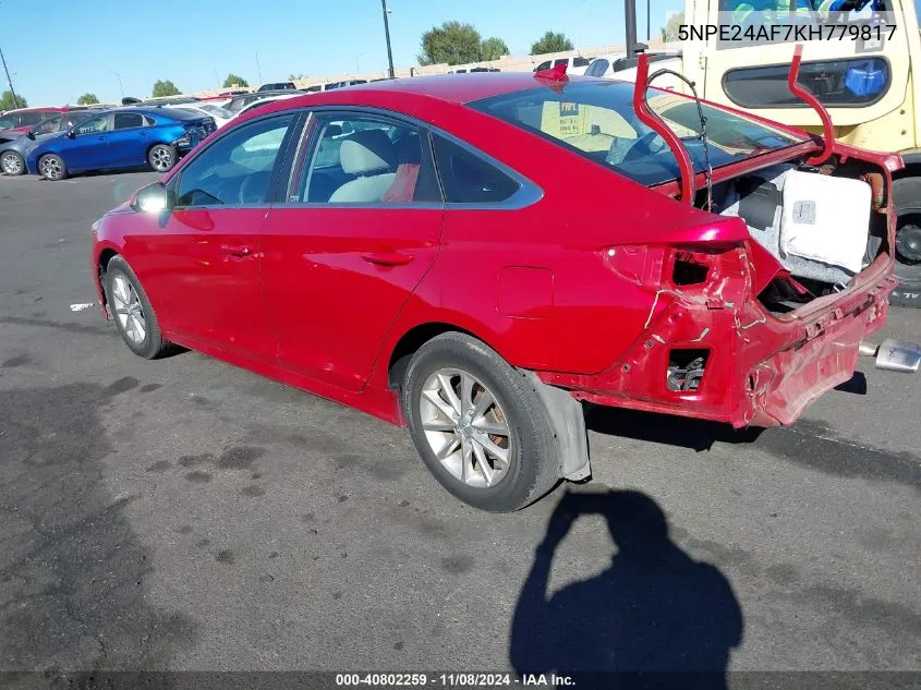 5NPE24AF7KH779817 2019 Hyundai Sonata Se