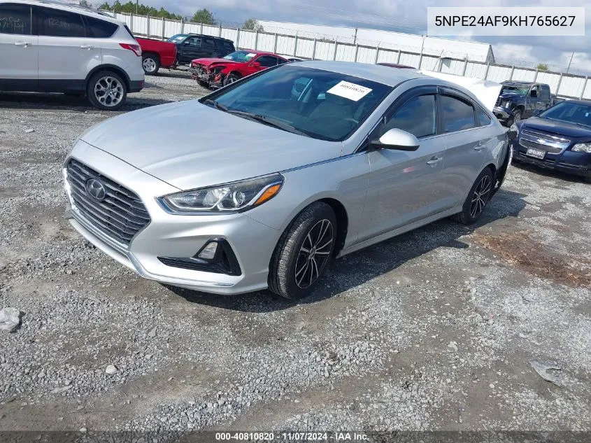 2019 Hyundai Sonata Se VIN: 5NPE24AF9KH765627 Lot: 40810820