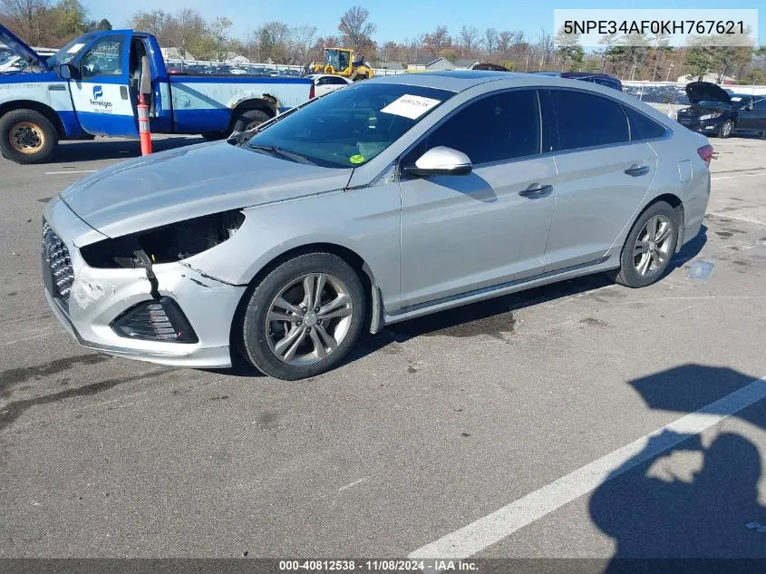 2019 Hyundai Sonata Sport VIN: 5NPE34AF0KH767621 Lot: 40812538