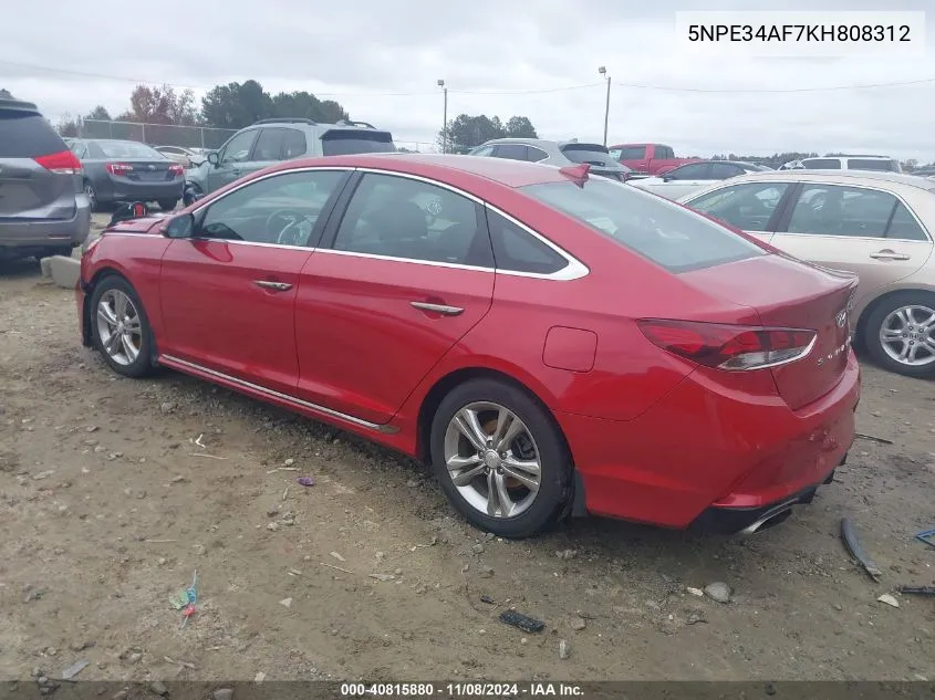 5NPE34AF7KH808312 2019 Hyundai Sonata Sport