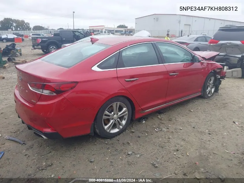 5NPE34AF7KH808312 2019 Hyundai Sonata Sport