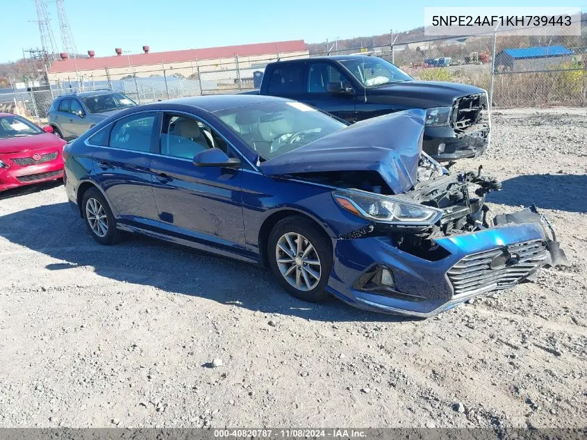 2019 Hyundai Sonata Se VIN: 5NPE24AF1KH739443 Lot: 40820787