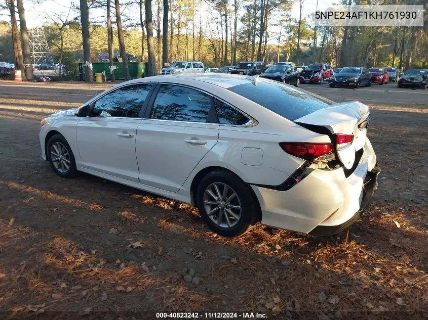 2019 Hyundai Sonata Se VIN: 5NPE24AF1KH761930 Lot: 40823242