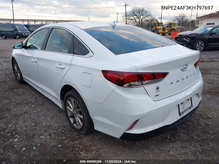 2019 Hyundai Sonata Se VIN: 5NPE24AF3KH797697 Lot: 40899259